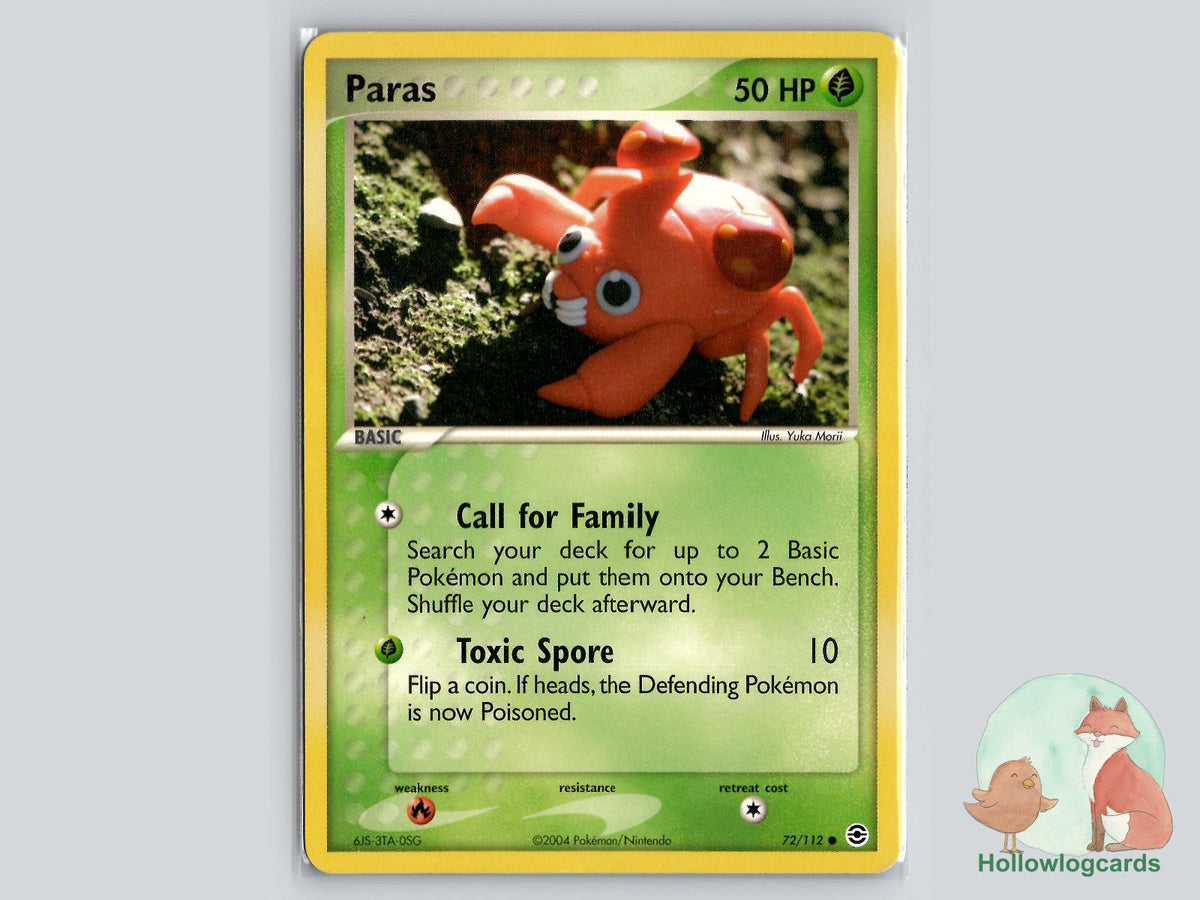 Paras (72/112) - FireRed & LeafGreen Pokémon Card