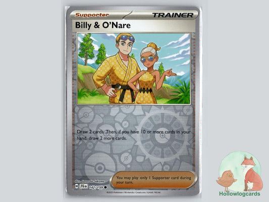 Billy & O'Nare (142/159) - Journey Together Pokémon Card