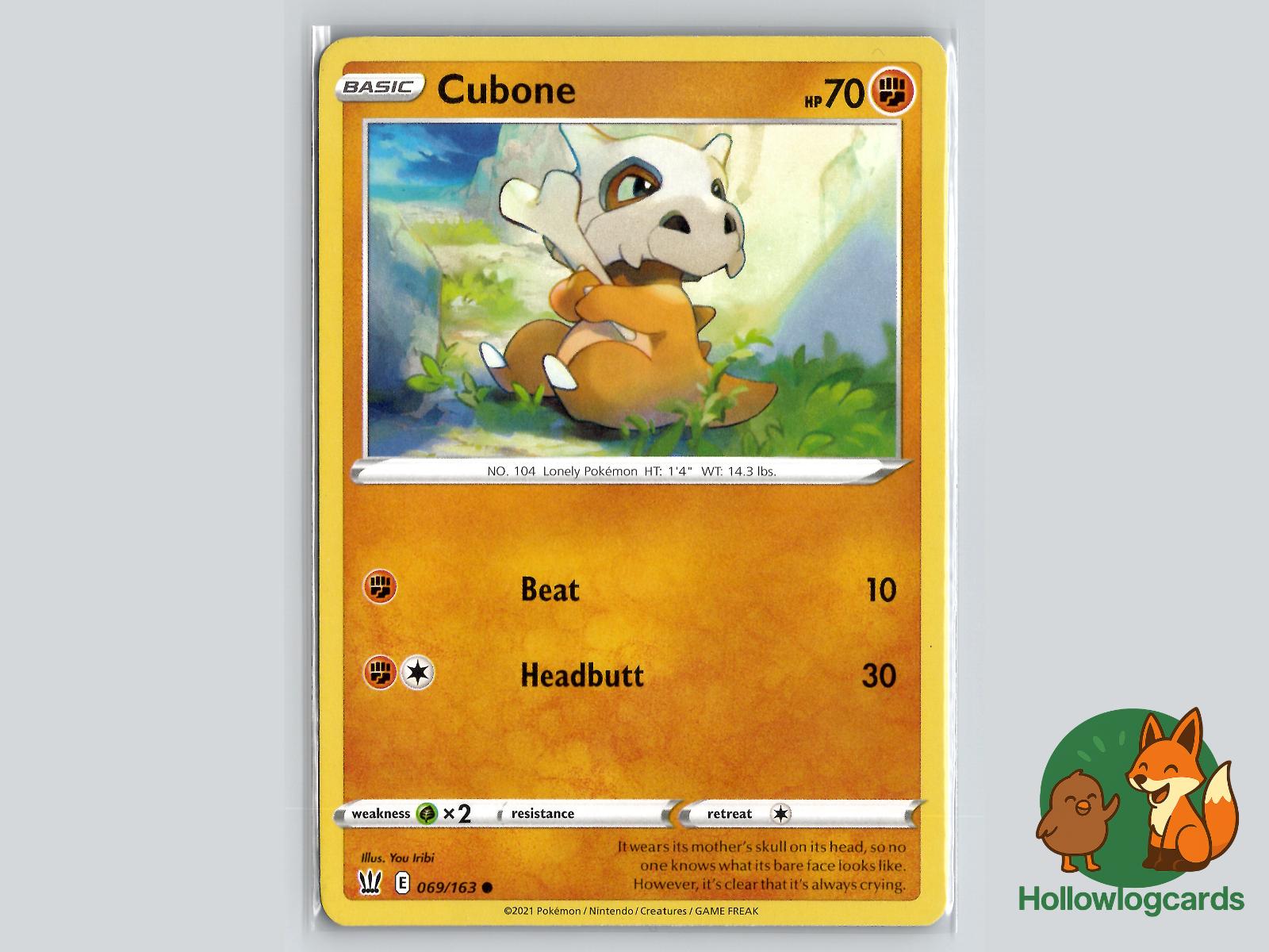 Cubone (069/163) - Battle Styles Pokémon Card