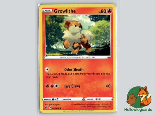 Growlithe (027/192) - Rebel Clash Pokémon Card