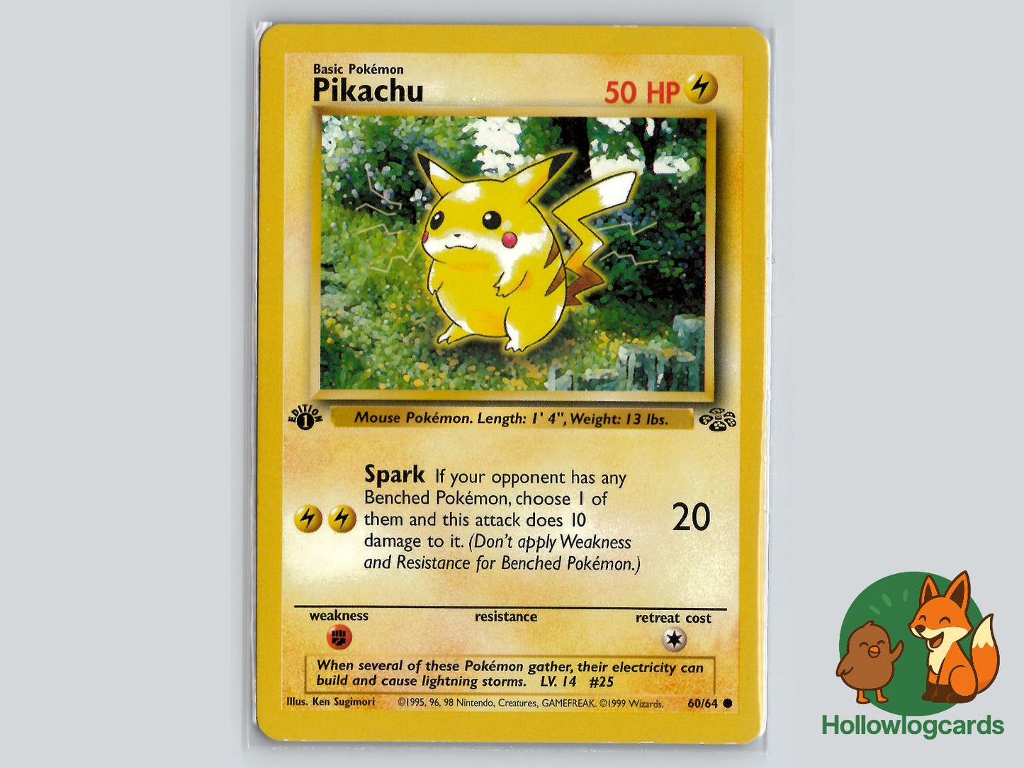 1st Edition Pikachu (60/64) - Jungle Pokémon Card