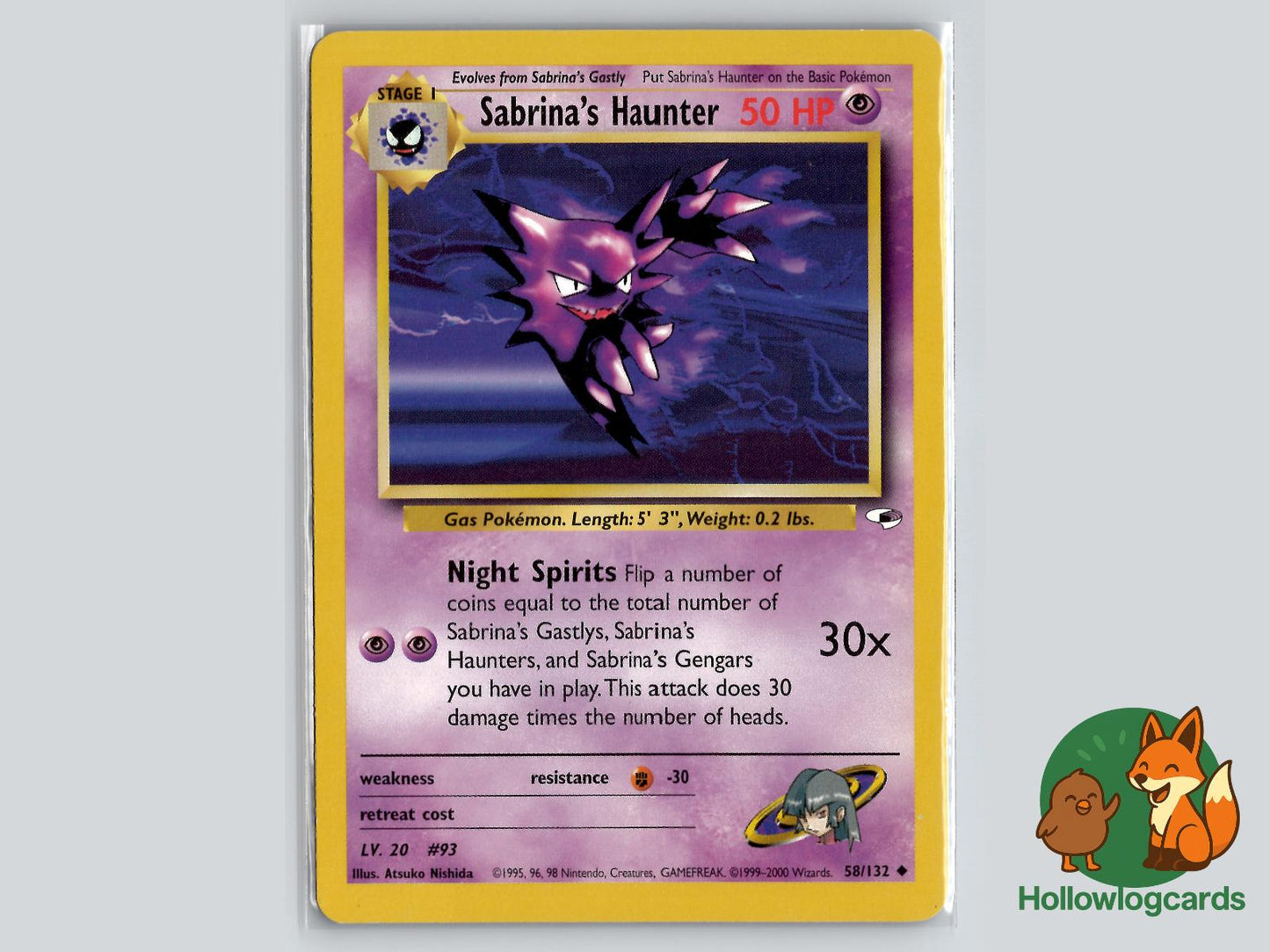 Sabrina's Haunter (58/132) - Gym Heroes Pokémon Card