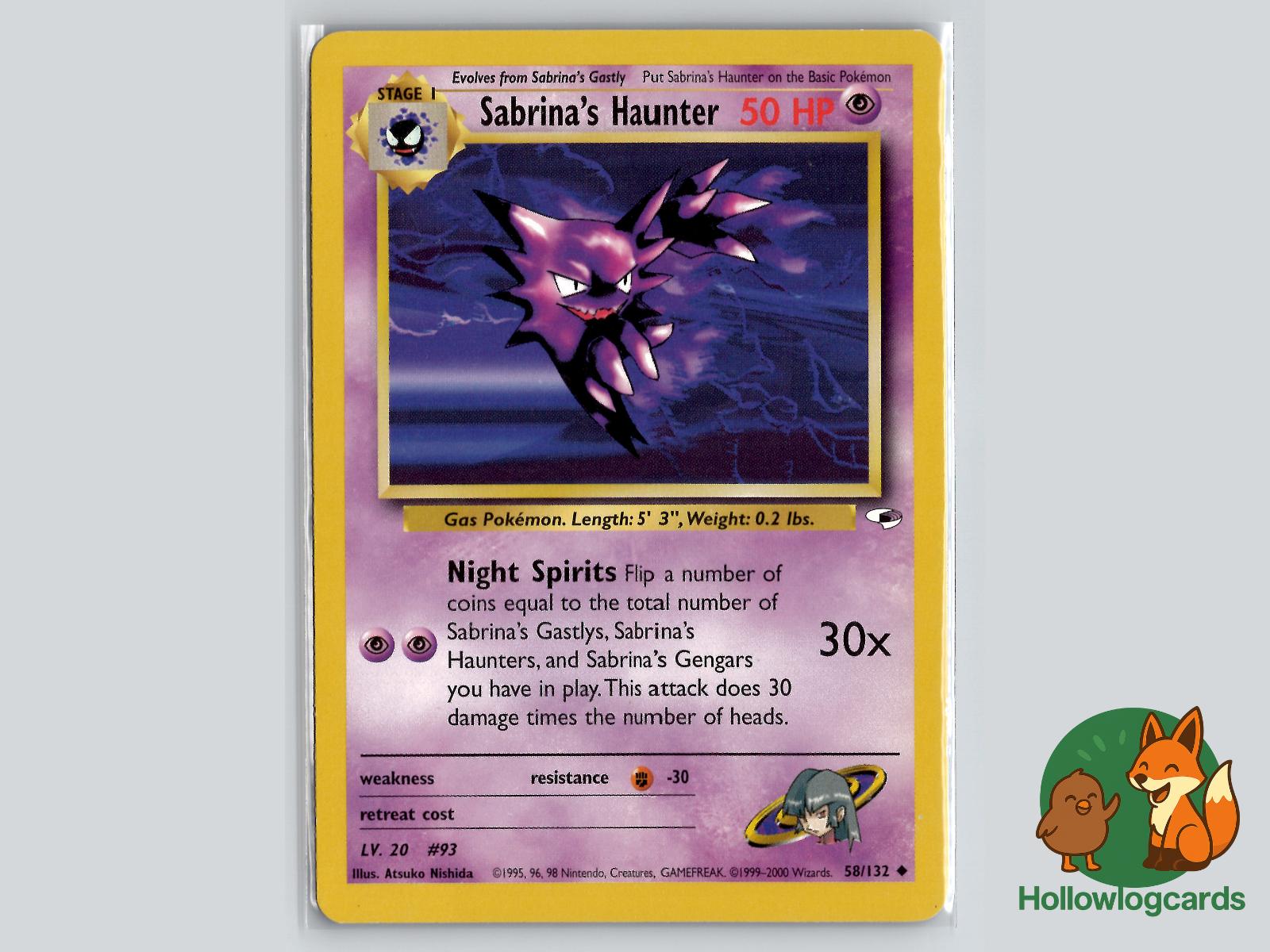 Sabrina's Haunter (58/132) - Gym Heroes Pokémon Card