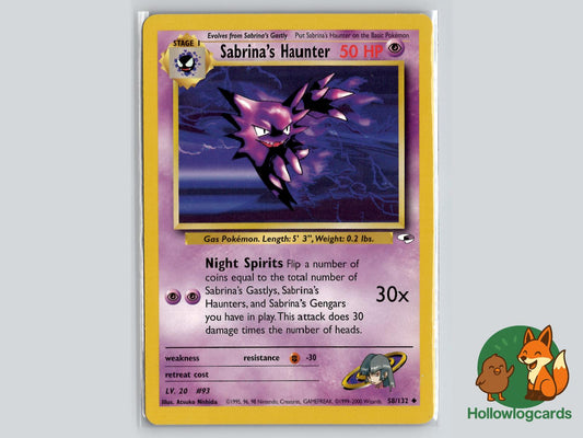 Sabrina's Haunter (58/132) - Gym Heroes Pokémon Card