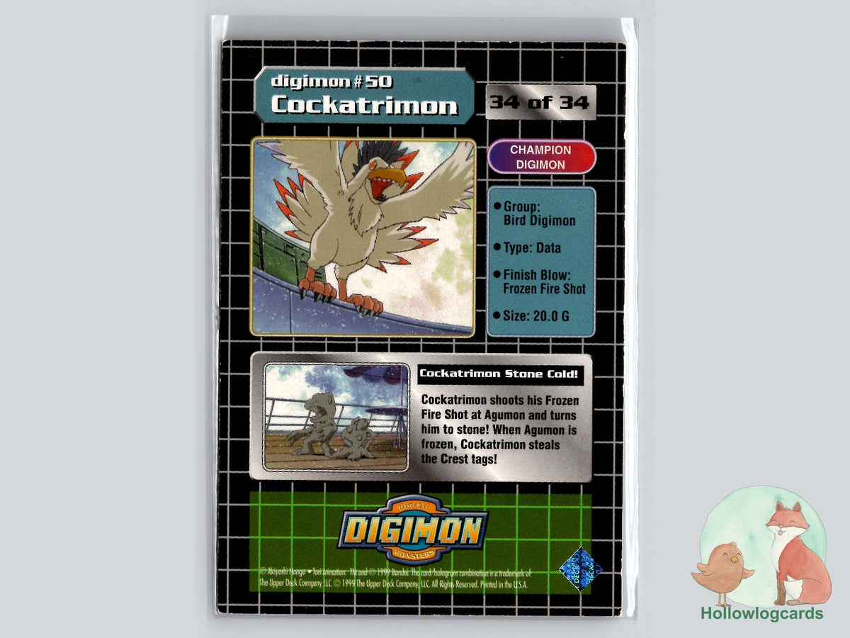 Kokatorimon #50 (34/34) Exclusive Preview Stamped - 1999 Upper Deck Digimon