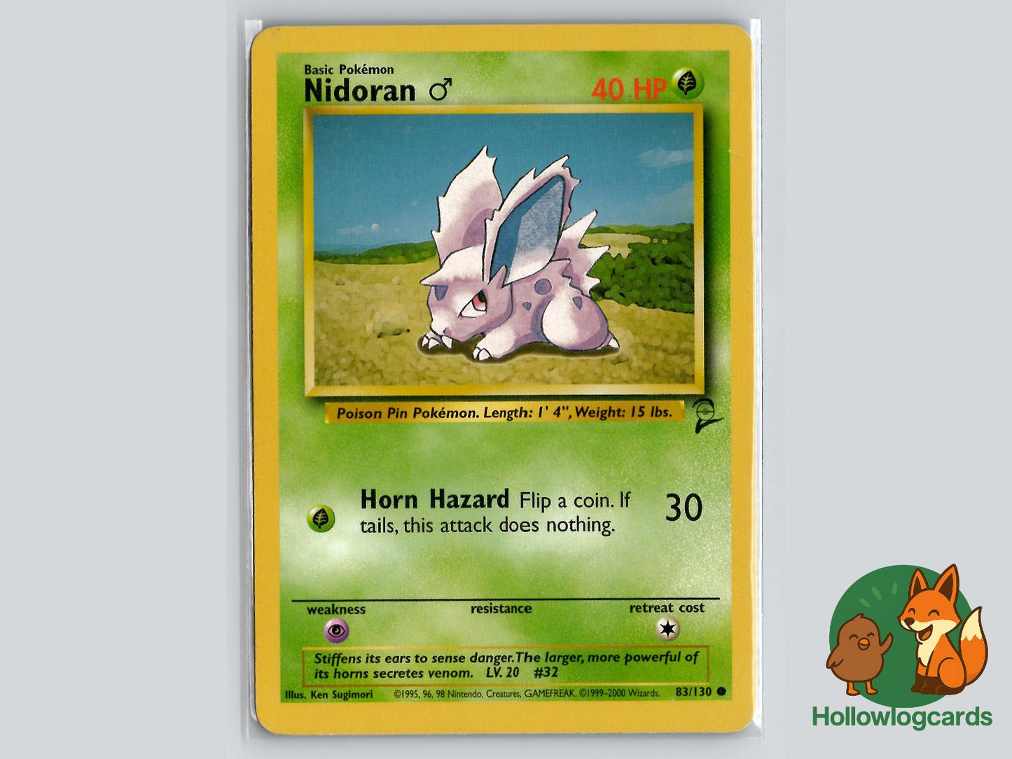 Nidoran M (83/130) - Base Set 2 Pokémon Card