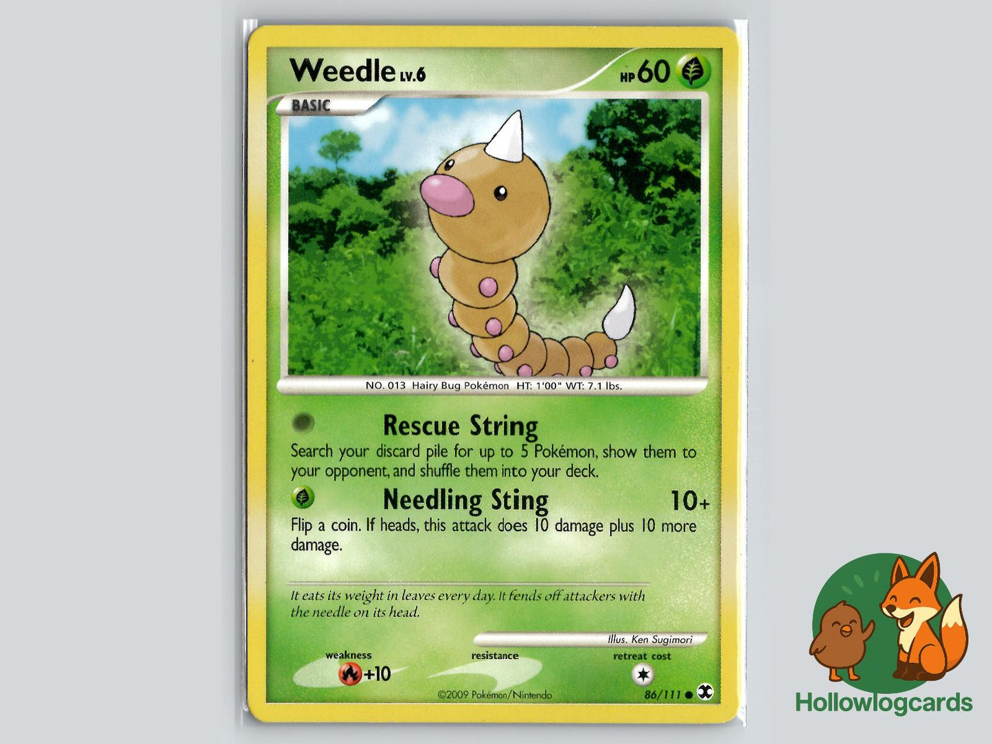 Weedle (86/111) - Rising Rivals Pokémon Card
