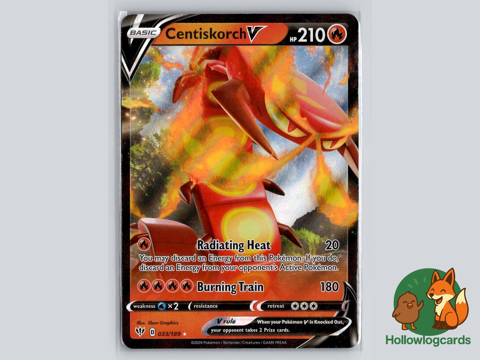 Centiskorch V (033/189) - Darkness Ablaze Pokémon Card