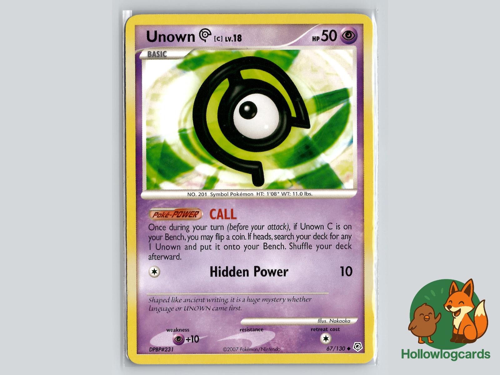 Unown [C] (67/130) - Diamond & Pearl Pokémon Card