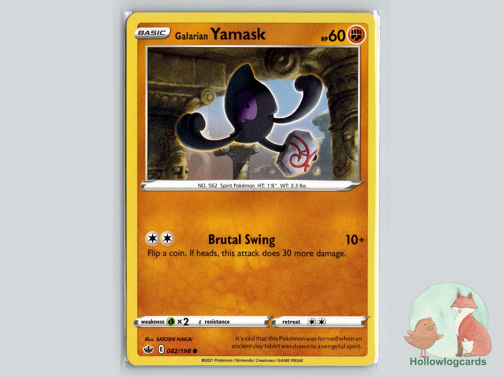 Galarian Yamask (082/198) - Chilling Reign Pokémon Card