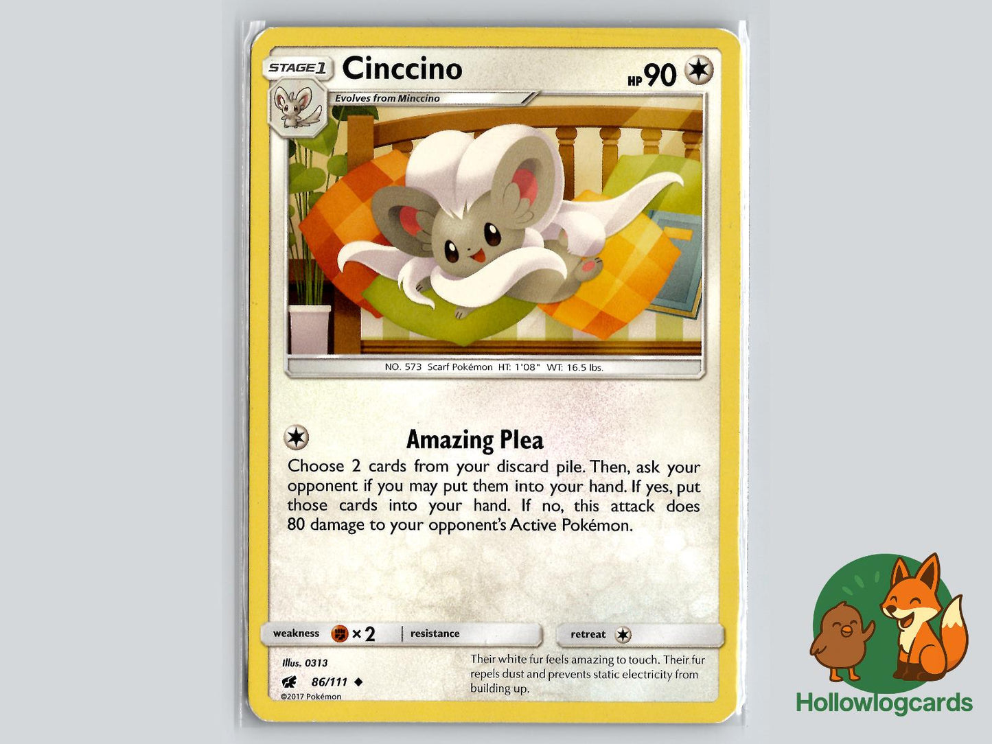 Cinccino (86/111) - Crimson Invasion Pokémon Card