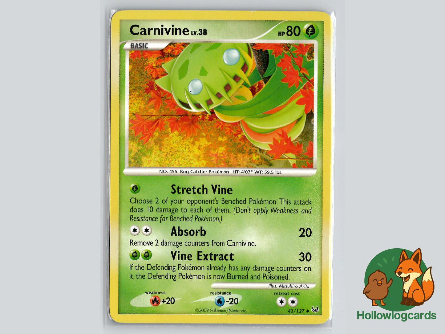 Carnivine (43/127) - Platinum Pokémon Card