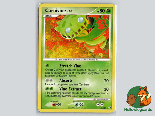 Carnivine (43/127) - Platinum Pokémon Card