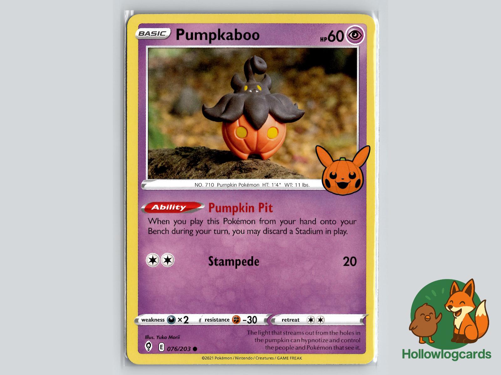 Pumpkaboo (076/203) - Evolving Skies Pokémon Card