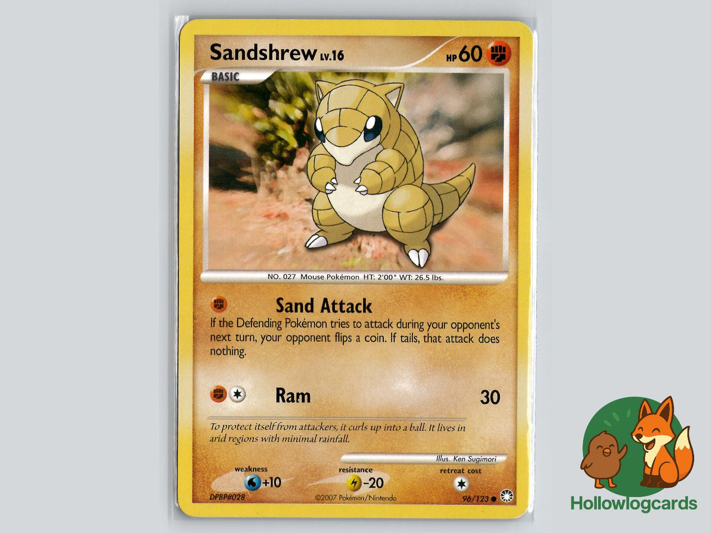 Sandshrew (96/123) - Mysterious Treasures Pokémon Card