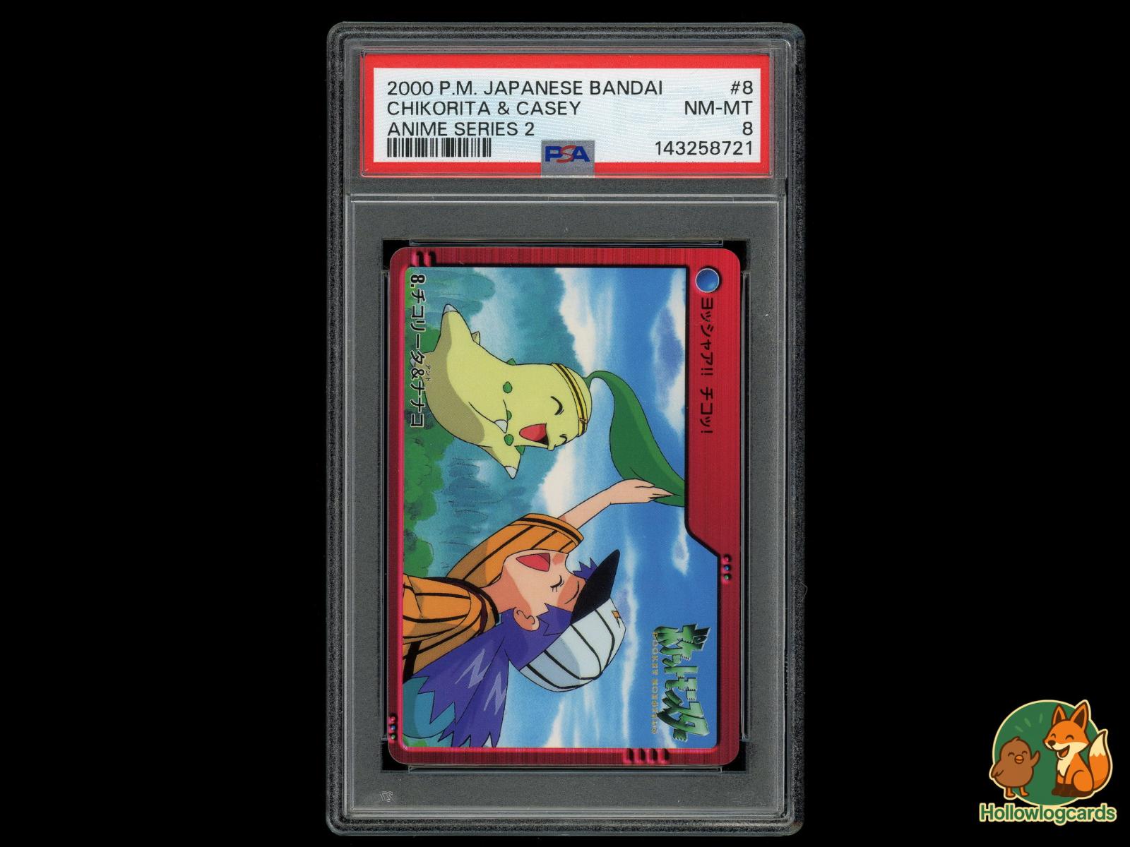 Graded Chikorita & Casey (8) Pokémon Card
