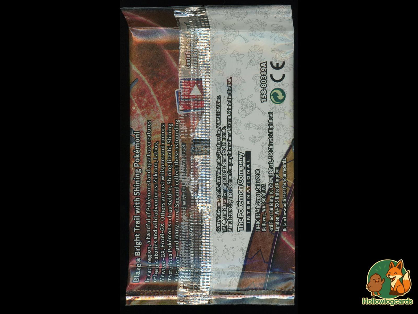 Shining Legends [Shiny Rayquaza] WRAPPER ONLY - No cards - For art display
