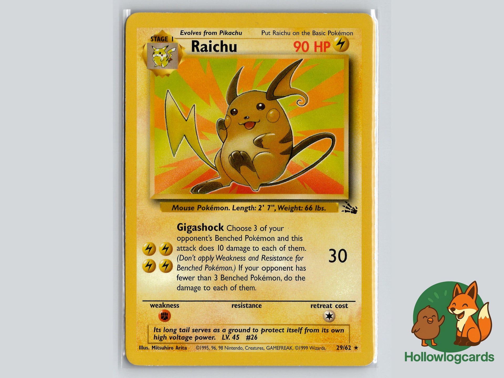 1995 raichu pokemon card value 29/62 Raichu (29/62) - Fossil