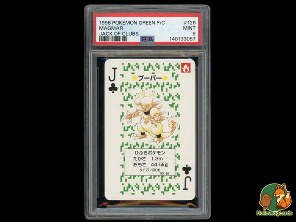 Graded Magmar (126) Green Version Playing Cards - PSA 9