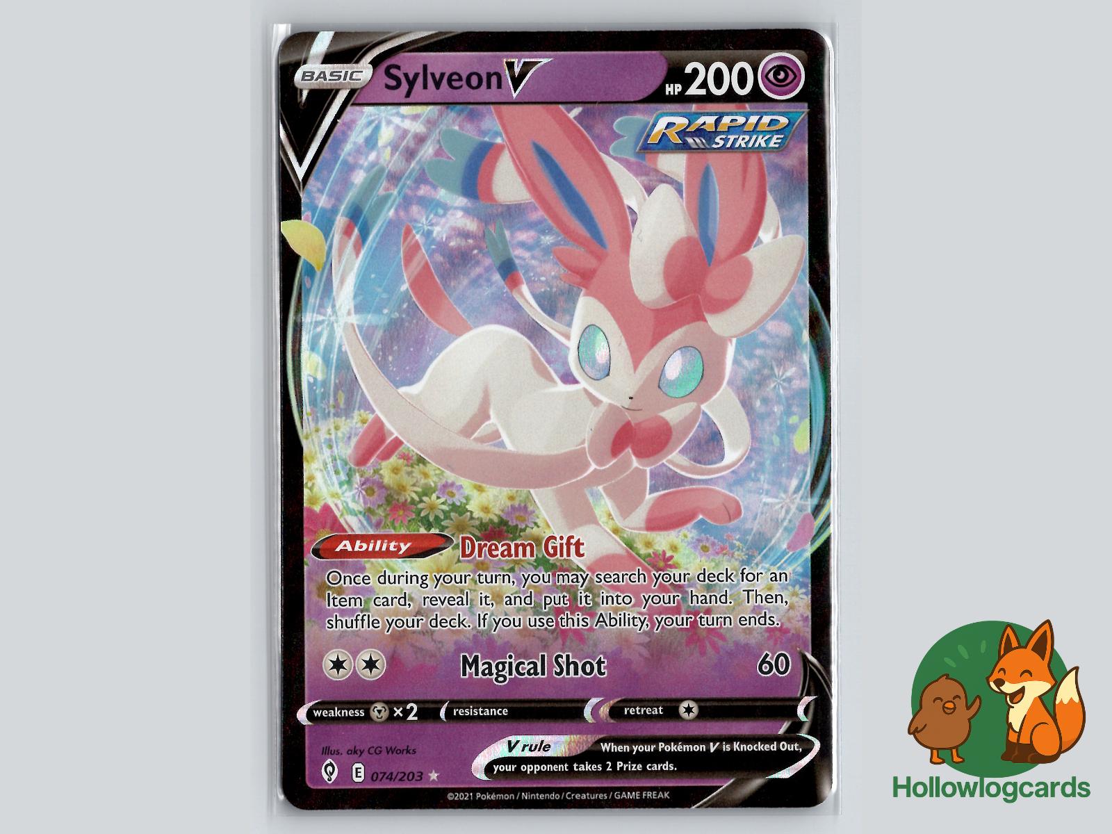 Sylveon V (074/203) - Evolving Skies Pokémon Card