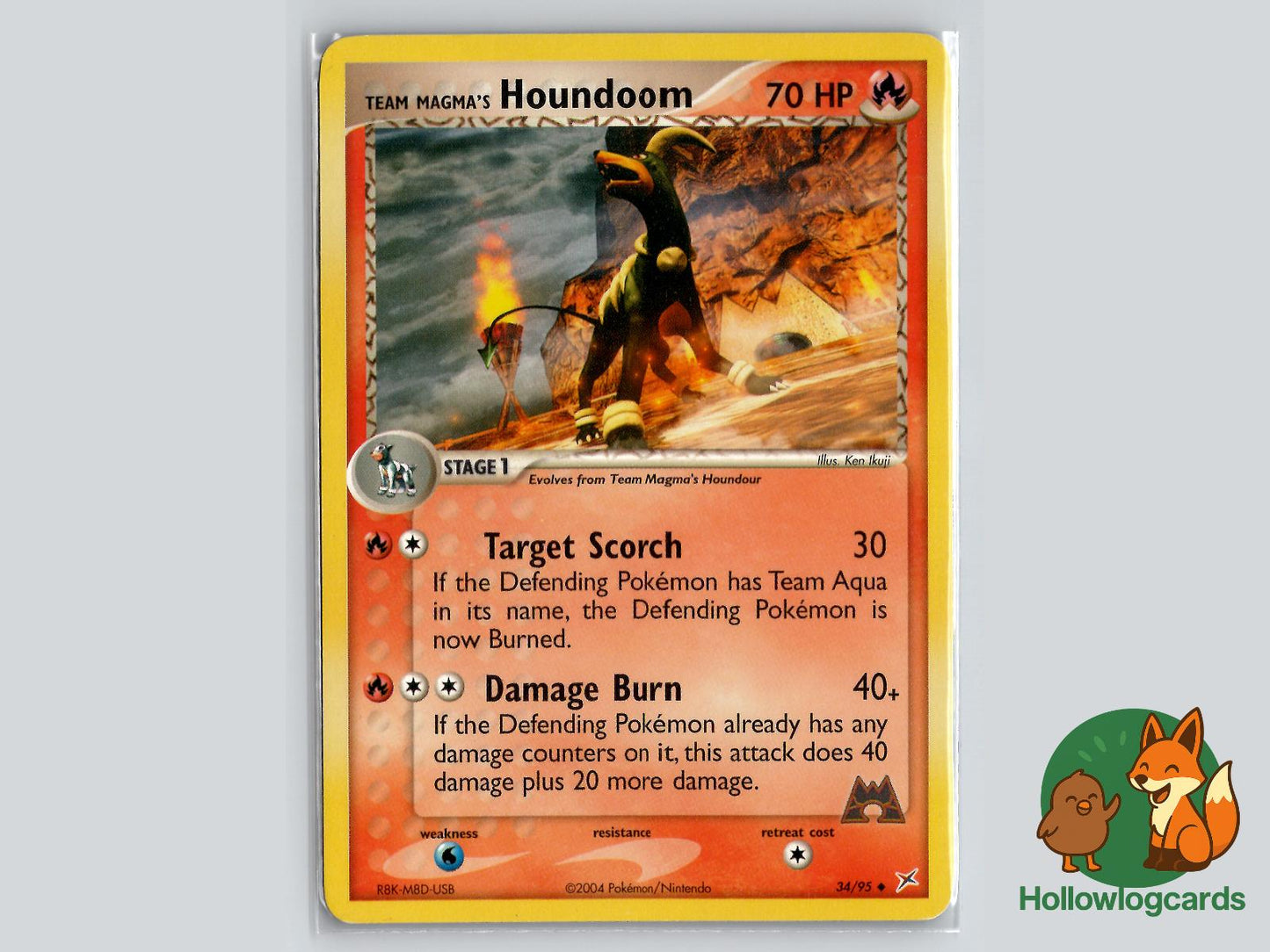 Team Magma's Houndoom (34/95) - Team Magma vs Team Aqua Pokémon Card