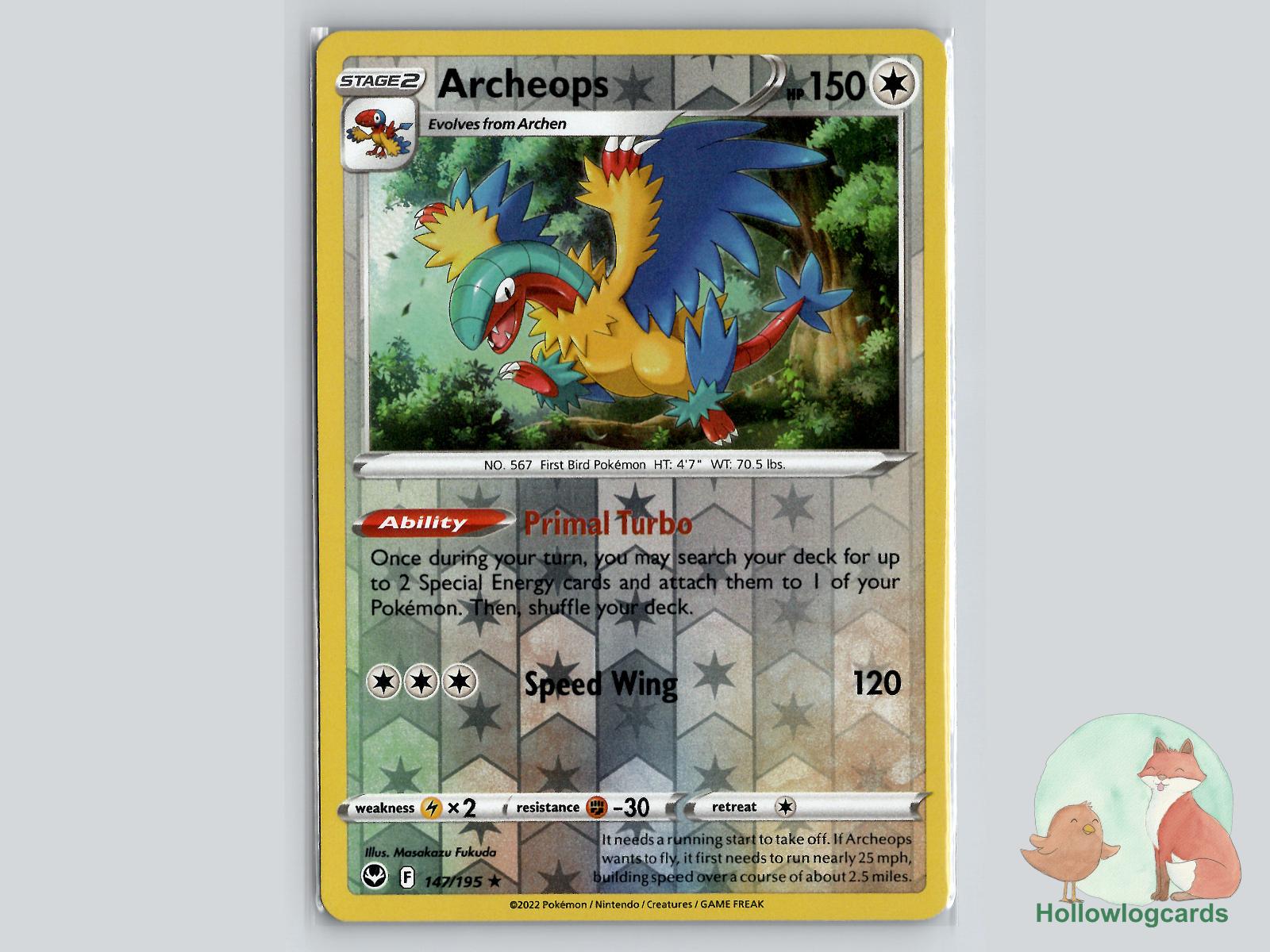 Archeops (147/195) - Silver Tempest Pokémon Card