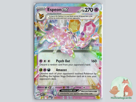 Espeon ex (034/131) - Prismatic Evolutions Pokémon Card
