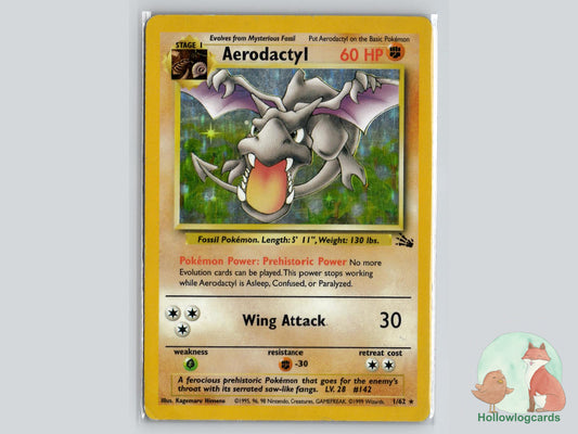 Aerodactyl (1/62) - Fossil Pokémon Card