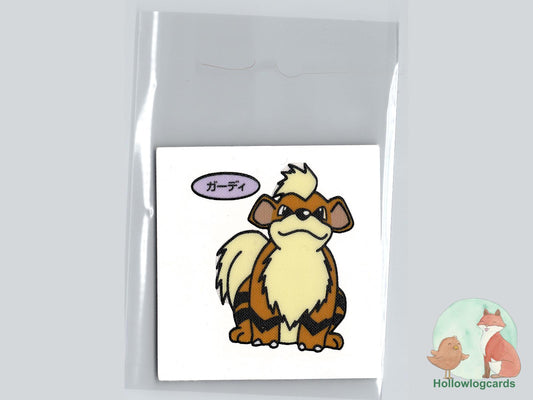 Growlithe & Primeape - Daiichi Pan Pokémon Sticker - JAP - front