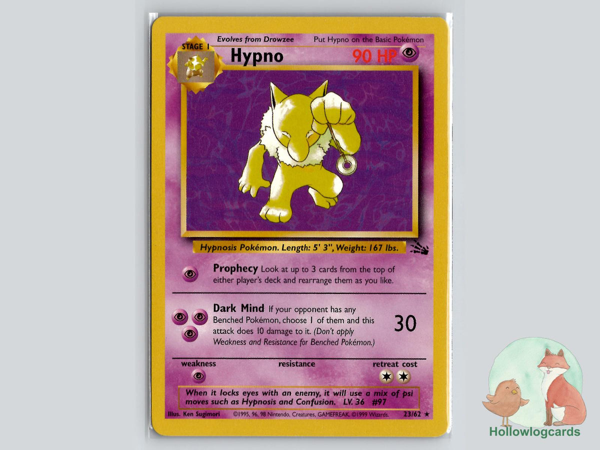 Hypno (23/62) - Fossil Pokémon Card