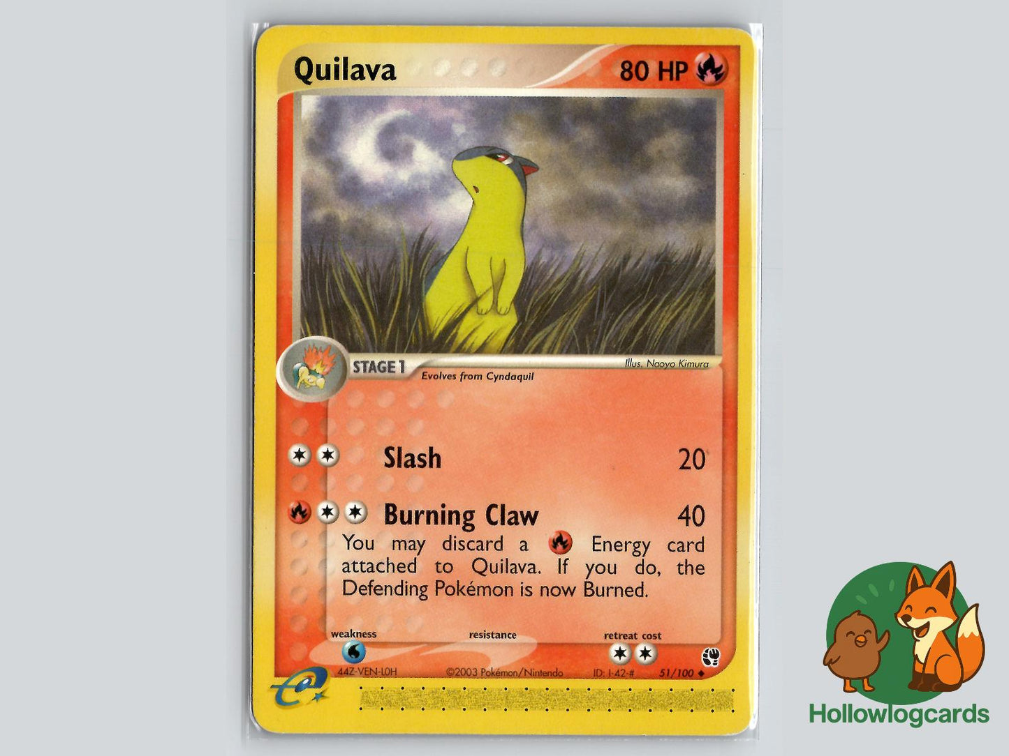 Quilava (51/100) - Sandstorm Pokémon Card