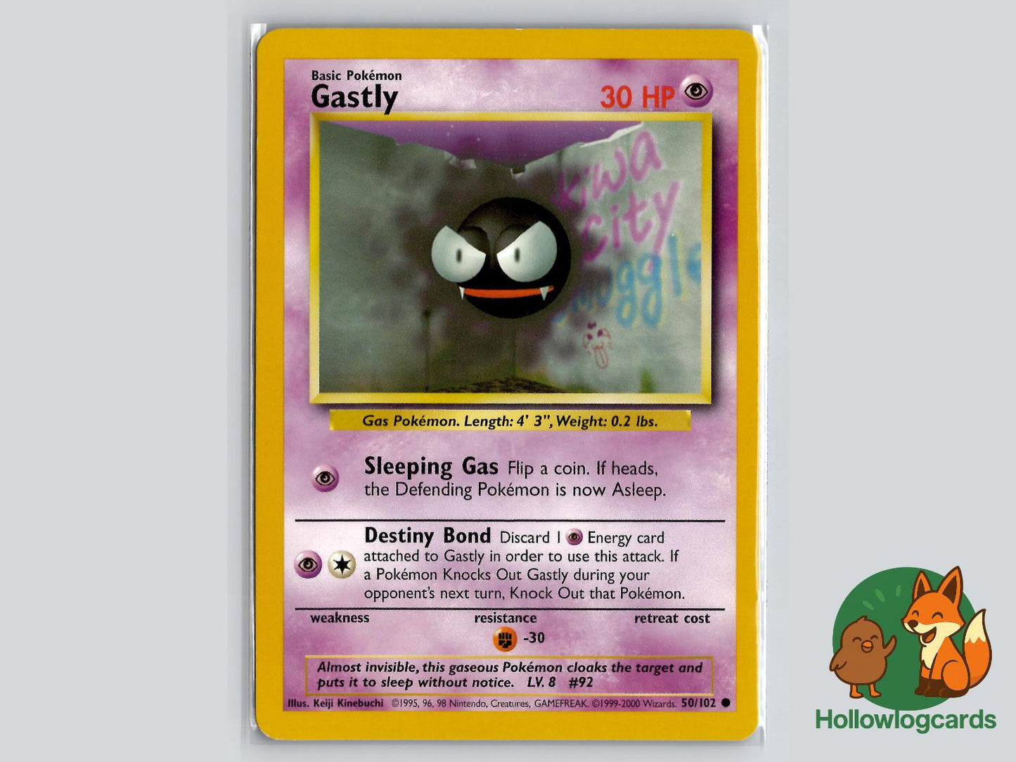 Gastly (50/102) - Base Pokémon Card