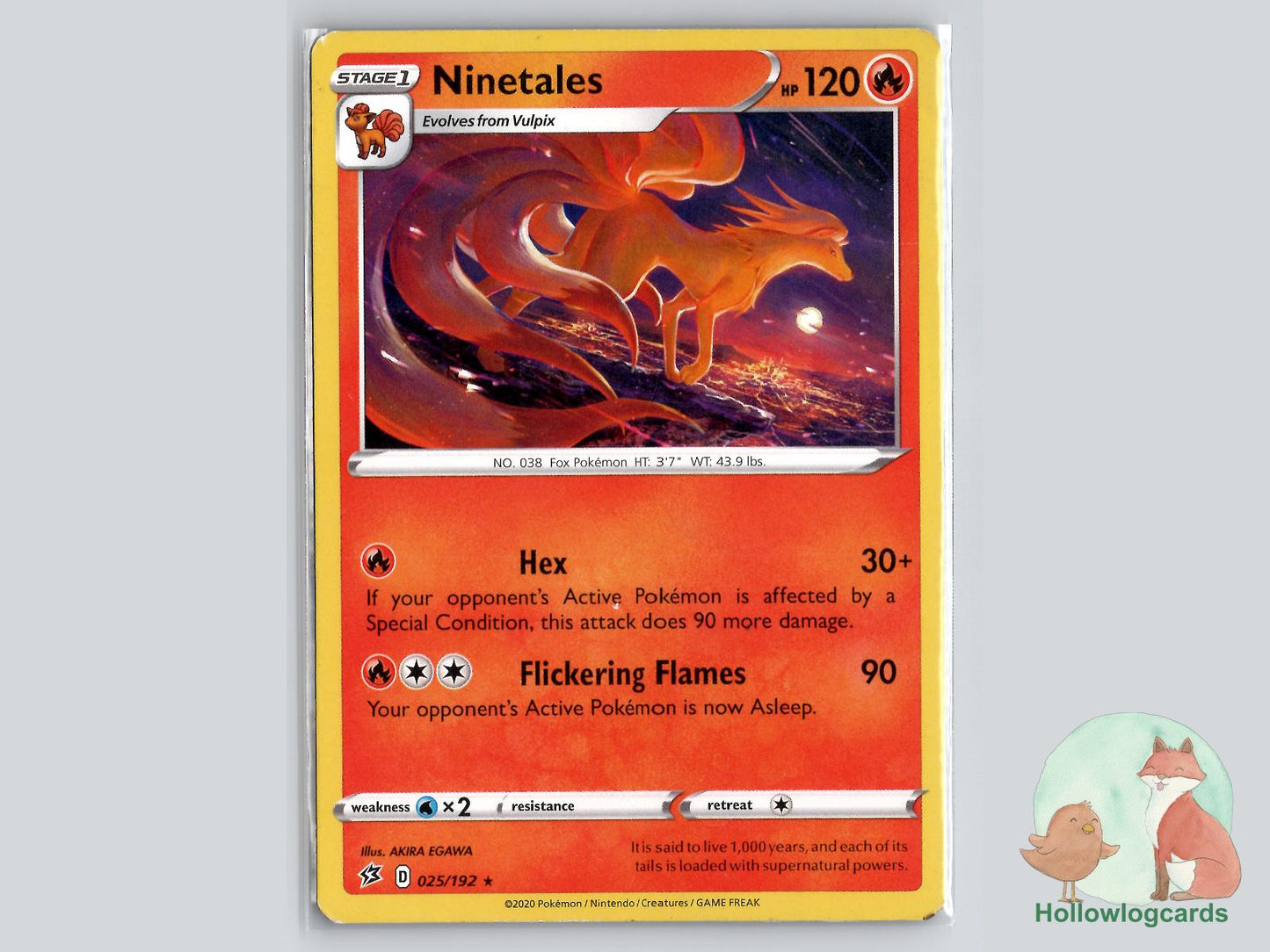 Ninetales (025/192) - Rebel Clash Pokémon Card
