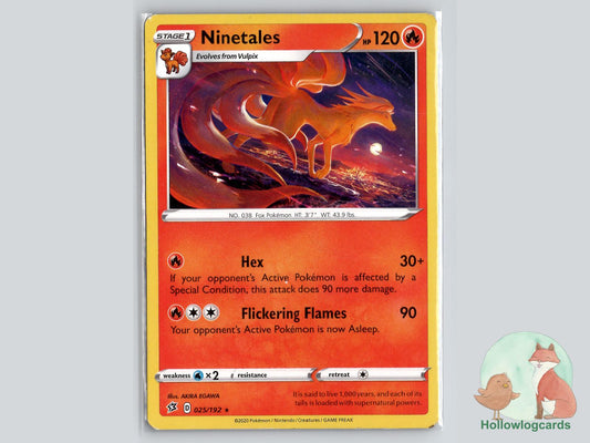 Ninetales (025/192) - Rebel Clash Pokémon Card