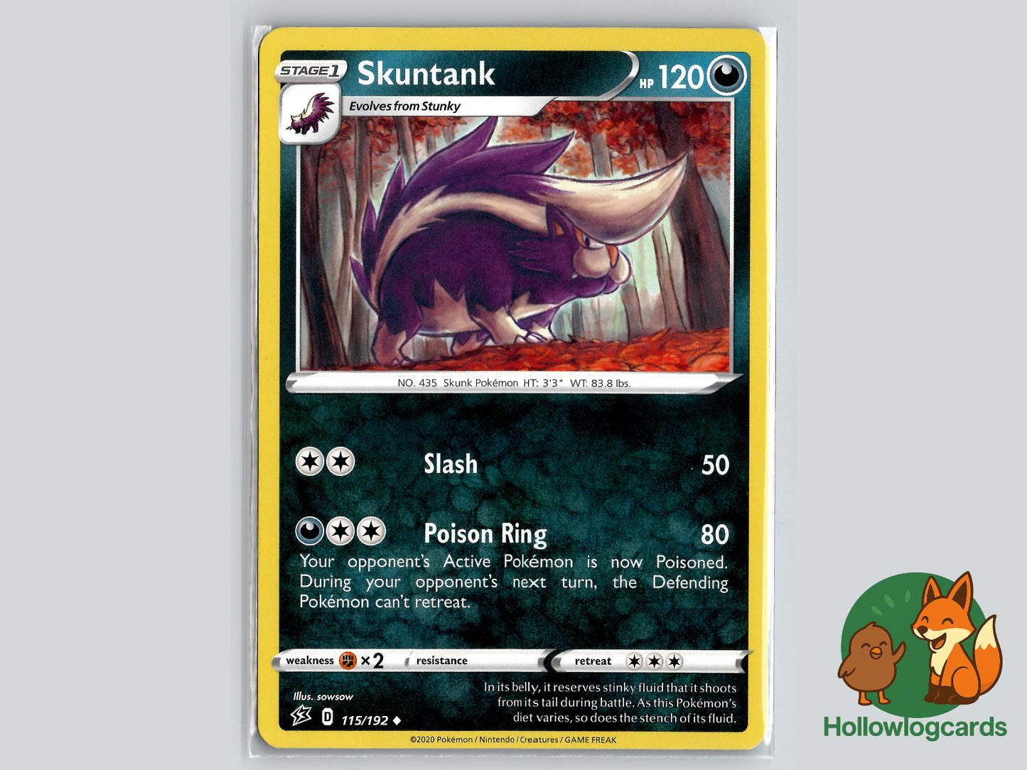 Skuntank (115/192) - Rebel Clash Pokémon Card