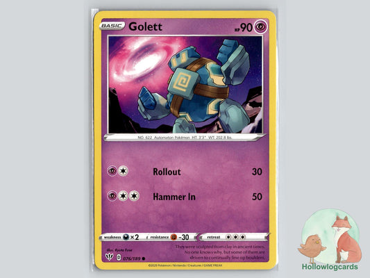 Golett (076/189) - Darkness Ablaze Pokémon Card