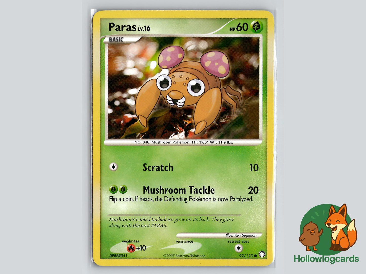 Paras (92/123) - Mysterious Treasures Pokémon Card