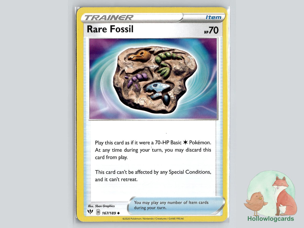 Rare Fossil (167/189) - Darkness Ablaze Pokémon Card