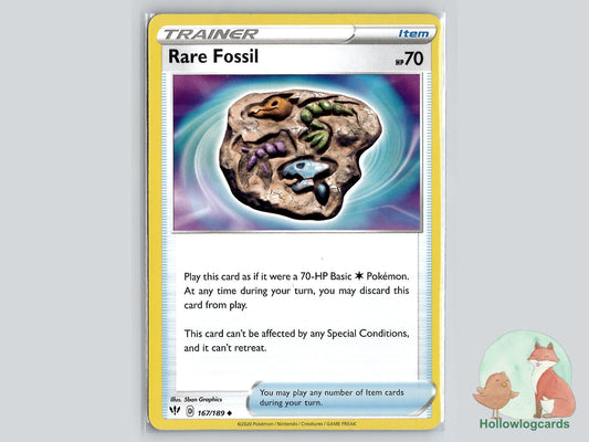 Rare Fossil (167/189) - Darkness Ablaze Pokémon Card