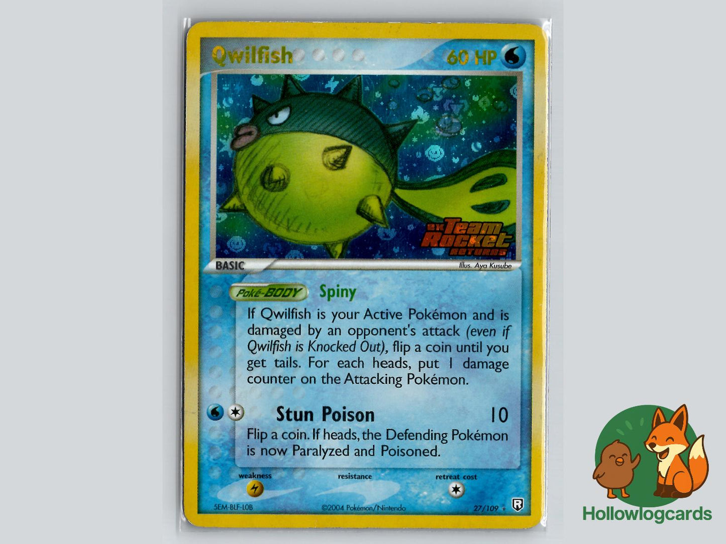 Qwilfish (27/109) - Team Rocket Returns Pokémon Card