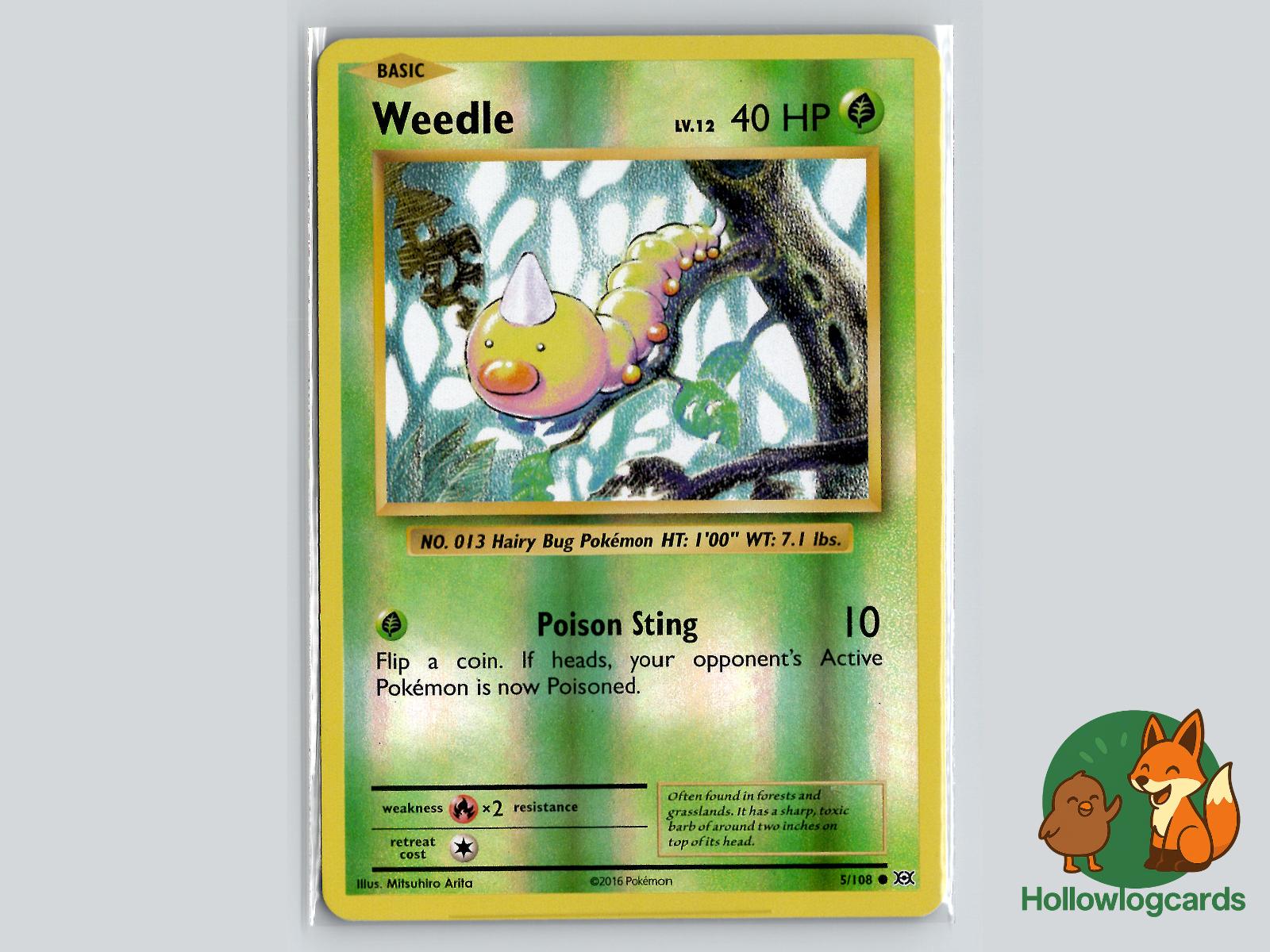 Weedle (5/108) - Evolutions Pokémon Card