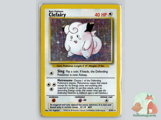 Clefairy (5/102) - Base Pokémon Card
