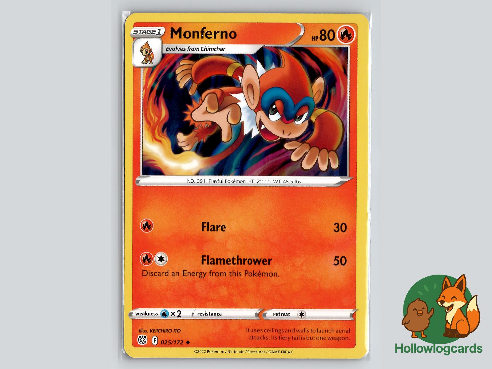 Monferno (025/172) - Brilliant Stars Pokémon Card