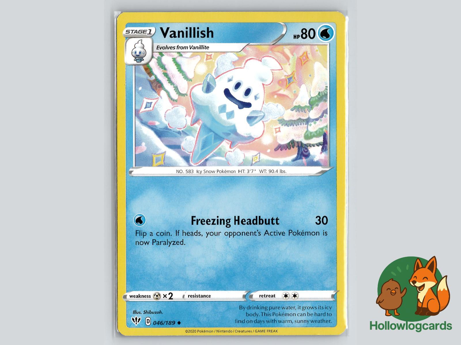 Vanillish (046/189) - Darkness Ablaze Pokémon Card