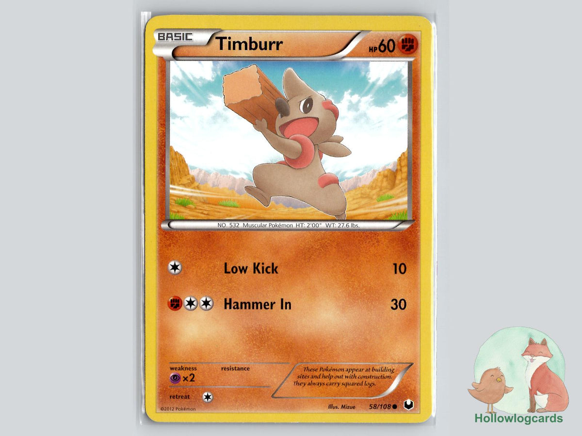 Timburr (58/108) - Dark Explorers Pokémon Card