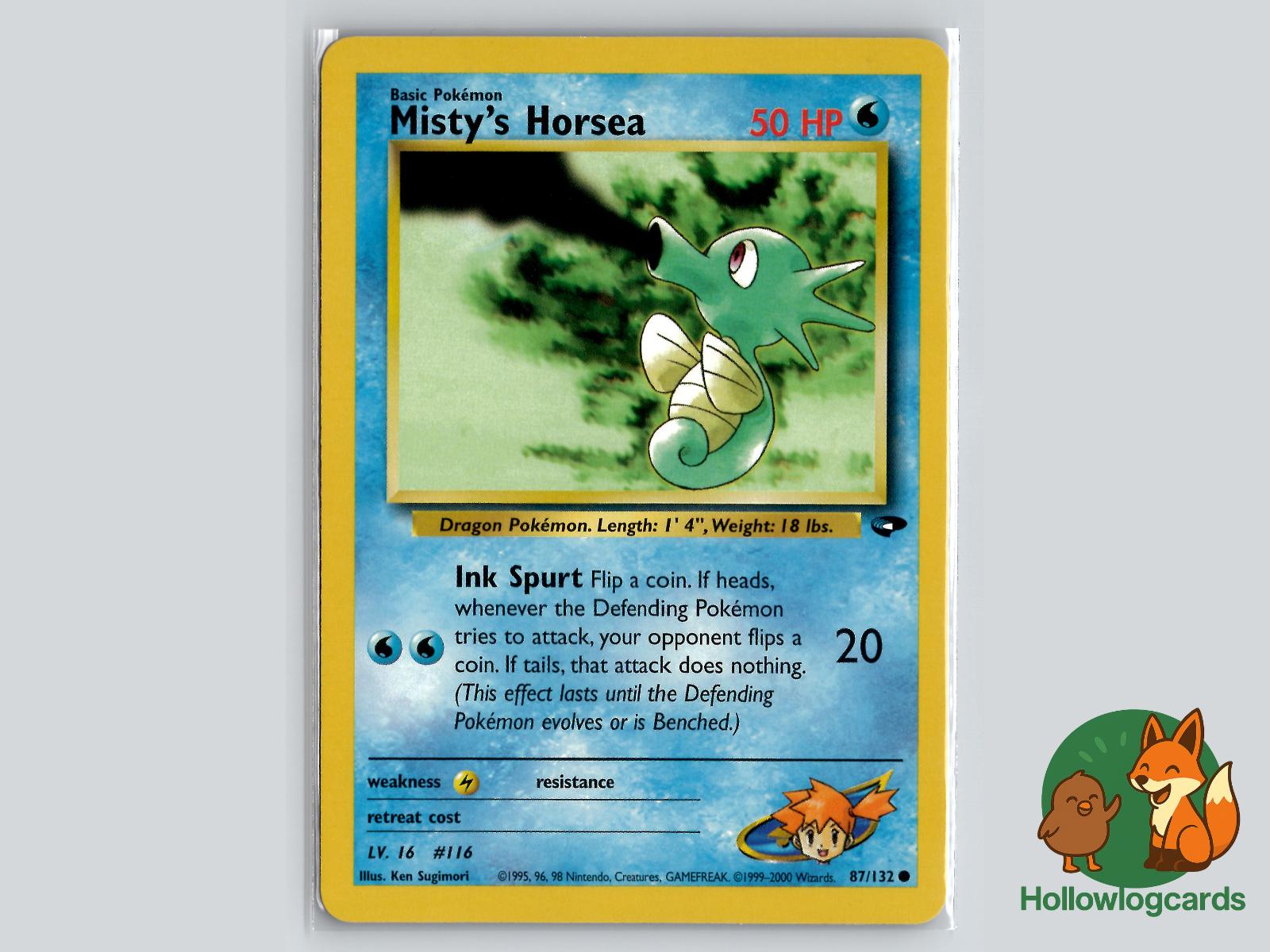 Misty's Horsea (87/132) - Gym Challenge Pokémon Card