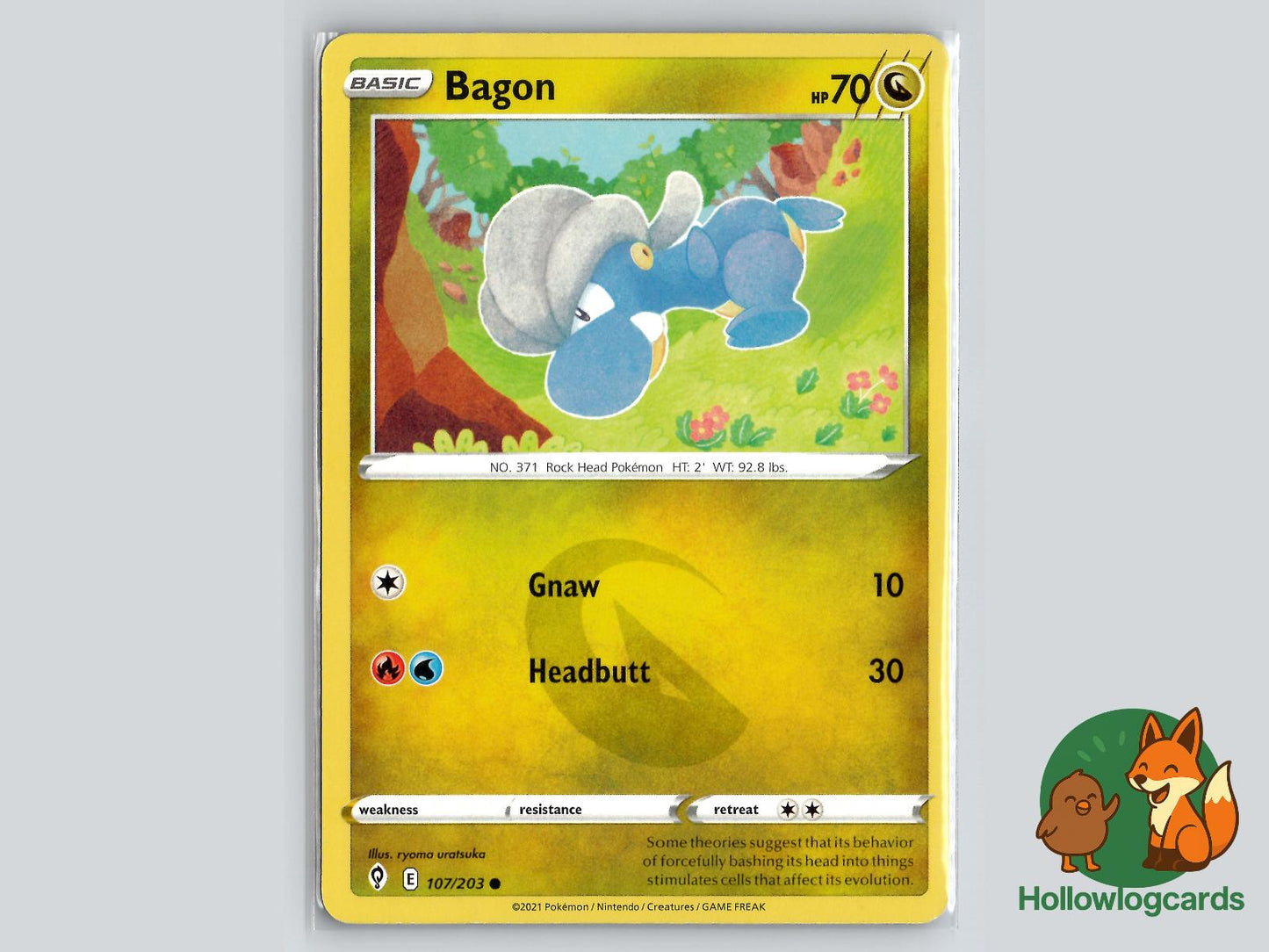 Bagon (107/203) - Evolving Skies Pokémon Card