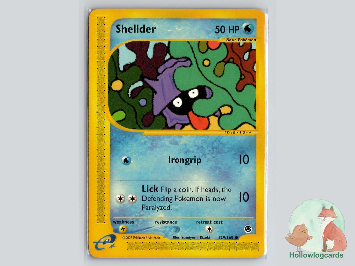 Shellder (129/165) - Expedition Base Set Pokémon Card