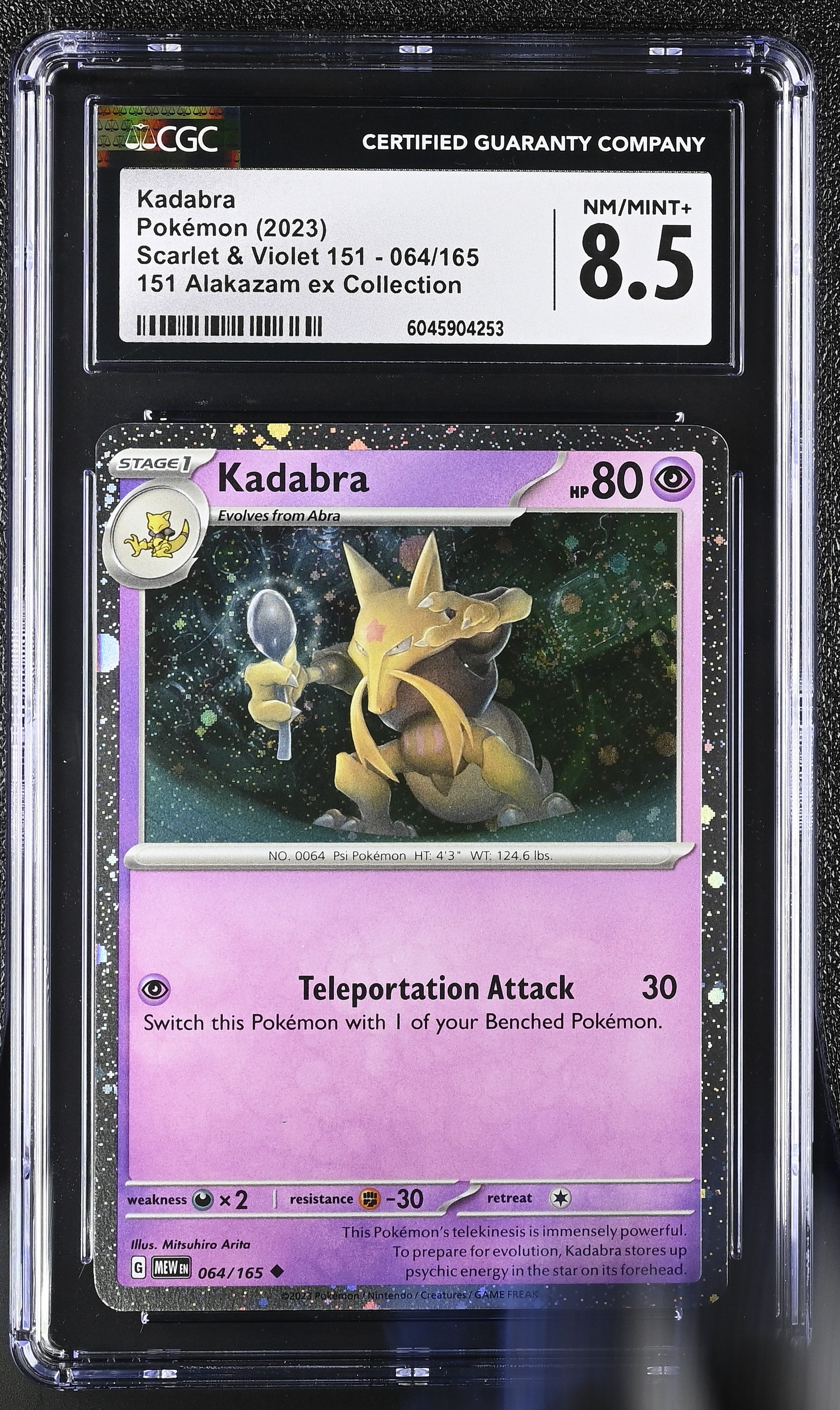 Graded Kadabra (064/165) Pokémon Card