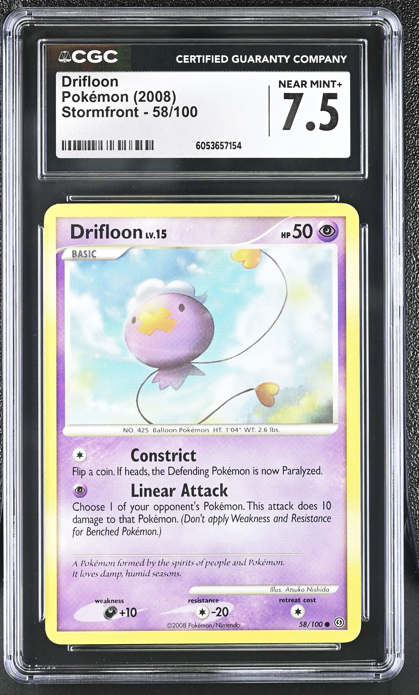 Graded Drifloon (58/100) Pokémon Card
